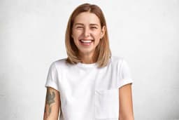 Portrait of a blonde woman